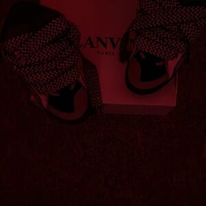 Lanvin curb Monochrome Patterned Sneakers new with box size 44/10,5